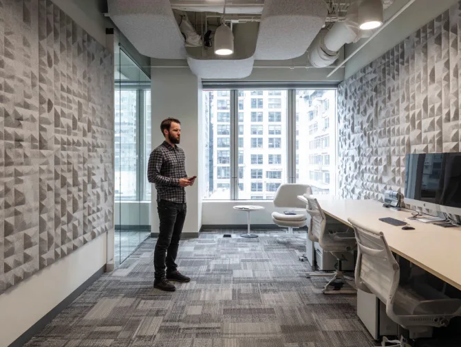 Palo Alto office with acoustic wall panels