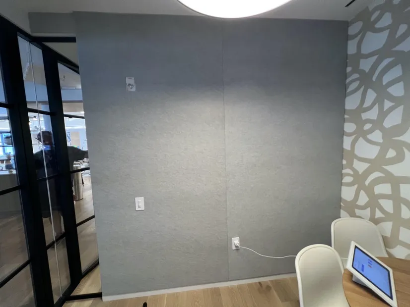 Grey Felt Fabric Wall