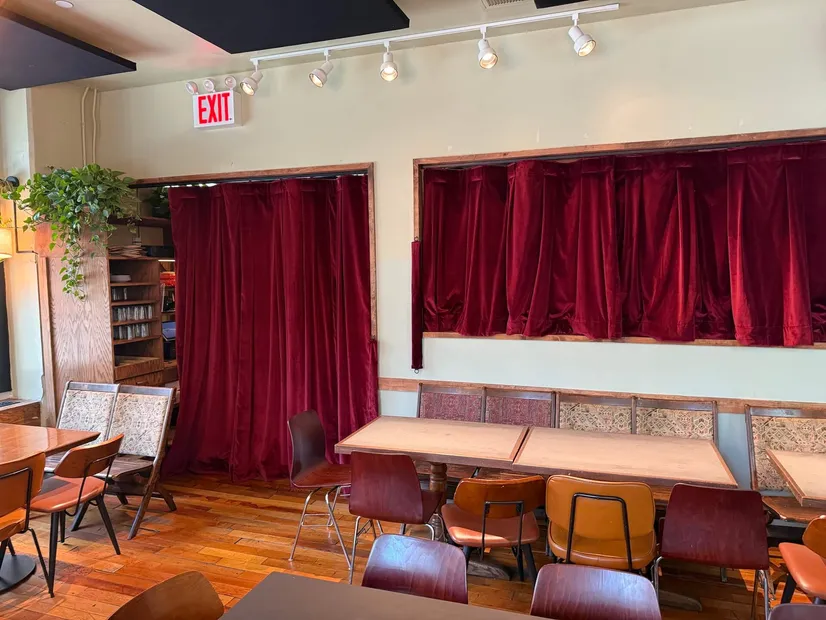 Red Velvet Acoustic Curtains for a Restaurant