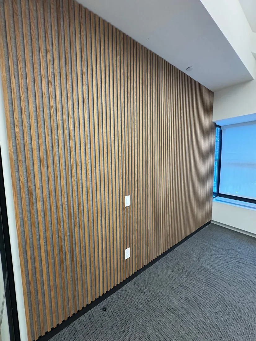 Wood Slat Panels for Office